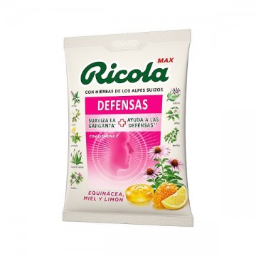 RICOLA MAX DEFENSAS EQUINACIA MIEL Y LIMON BOLSA 70G