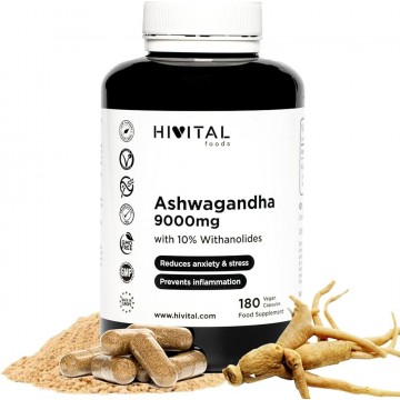HIVITAL ASHWAGANDHA 9000 MG | 180 CÁPSULAS VEGANAS