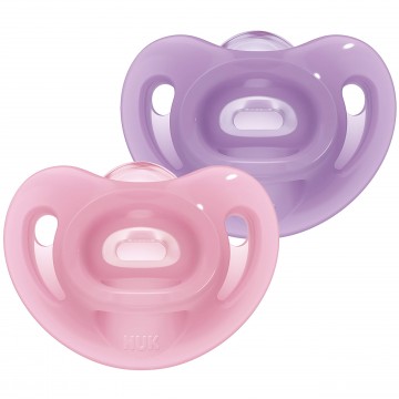 NUK SENSITIVE CHUPETE SILICONA  6 - 18 MESES 2 UNIDADES