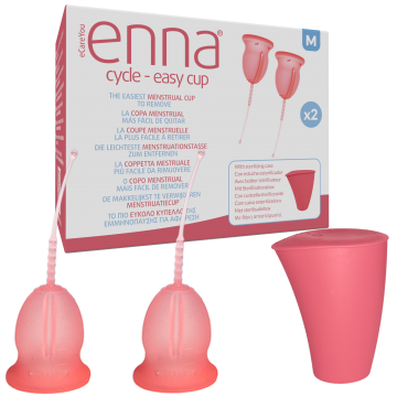 ENNA COPA CYCLE EASY CUP 1 UNIDAD TALLA M (SIN APLICADOR)+CAJA ESTERILIZADORA